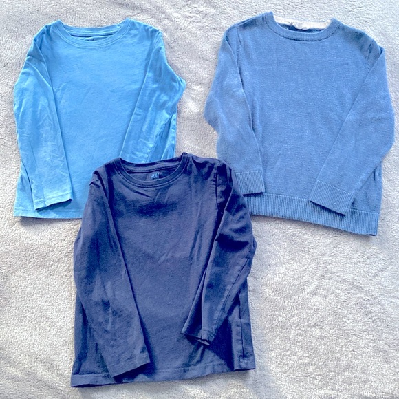 H&M Other - Bundle of 3 H&M Boys’ Long Sleeve Tees & Sweater - Size 5T/6